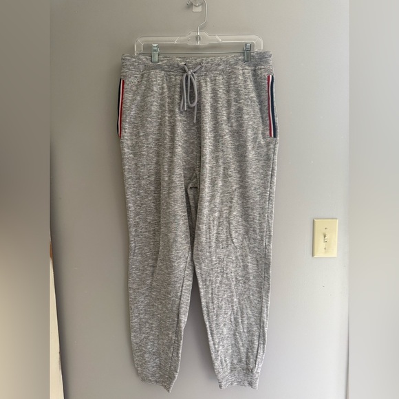 Lacoste Sleepwear Jogger Sleep Pants Men’s SZ L Grey Pockets Drawstring Lounge - Picture 1 of 10